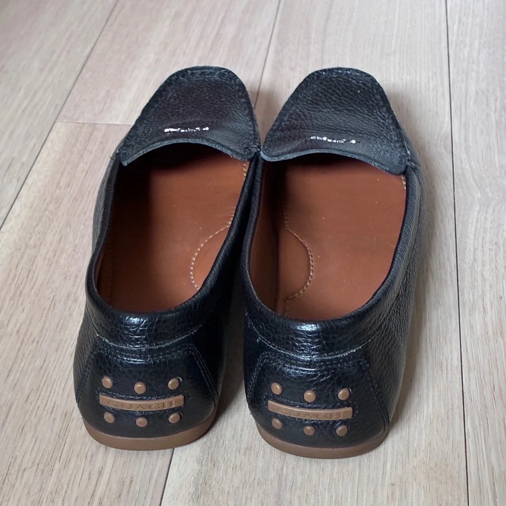 Coach Black Leather Driving Moccasin Loafer - Picture 4 of 6